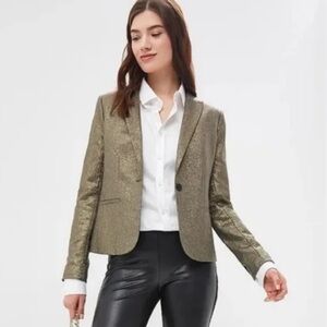 Banana Republic Gold Metallic Shimmer Blazer